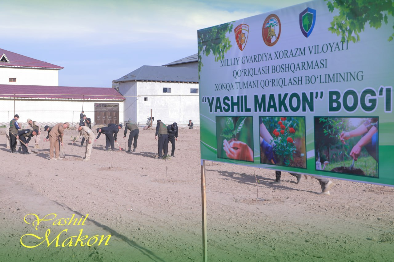 Xonqa tumani “Guliston” mahallasida 50 sotix maydonda tuman qo‘riqlash bo‘limining “Yashil makon” bog‘i tashkil etildi